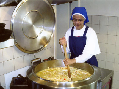 Preparation of hot soup