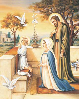 The Holy Family in Prayer