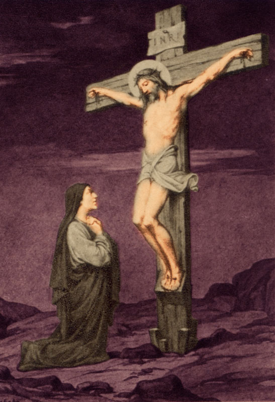 Jesús Crucificado y la Santísima Virgen María