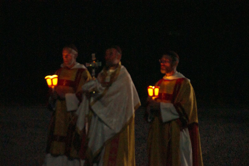 Procession aux flambeaux au Monastère du Magnificat de la Mère de Dieu