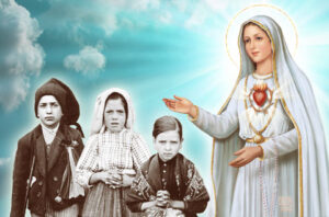 Notre-Dame de Fatima et les trois enfants