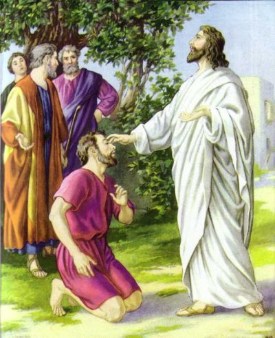 Jesus cures a blind man