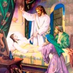 Jesús resucita a la hija de Jairo.
