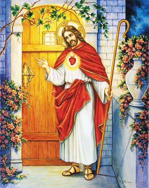 Christ knocks at the door of our heart.